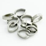Stainless Steel Oval Bail Jewelry Part 24pcs